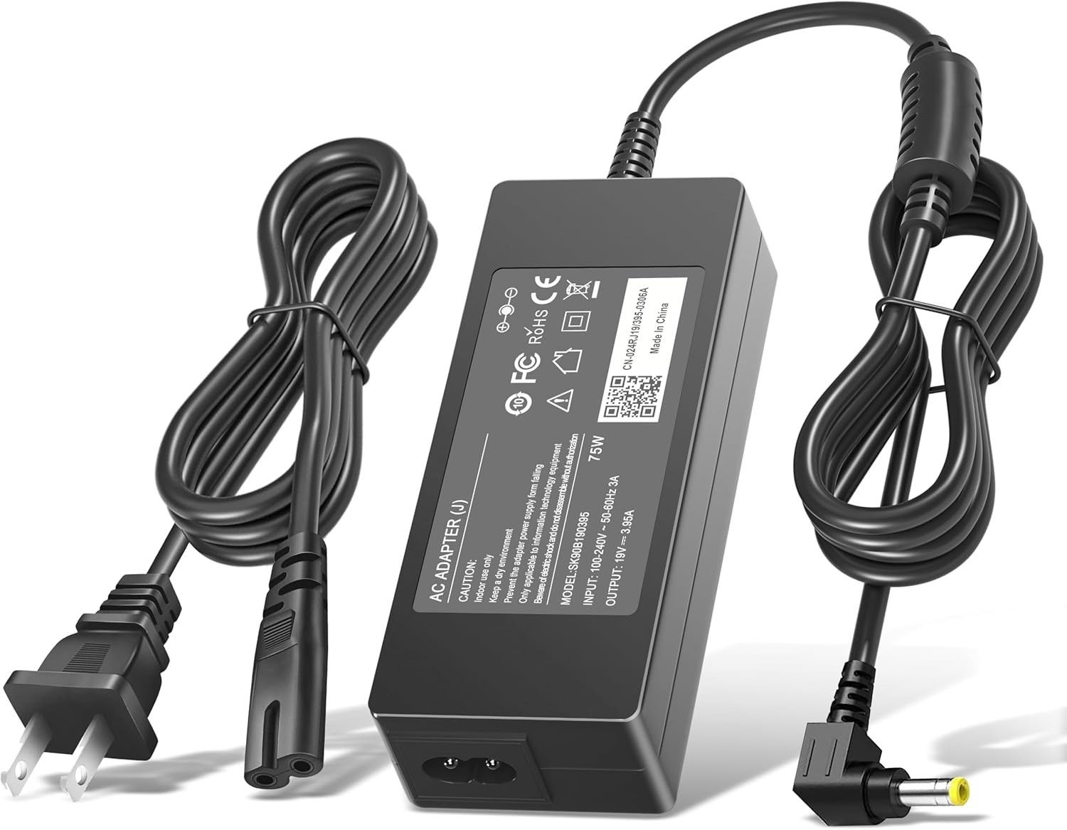 19V AC Adapter for HP Pavilion 22cwa 23er 25xw 27er Monitor – Power Supply Cord