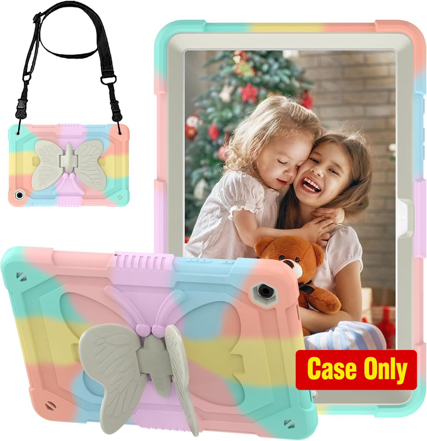 Case for Galaxy Tab A11+ 11" - Cute Butterfly Shockproof Kickstand Bumper Cover