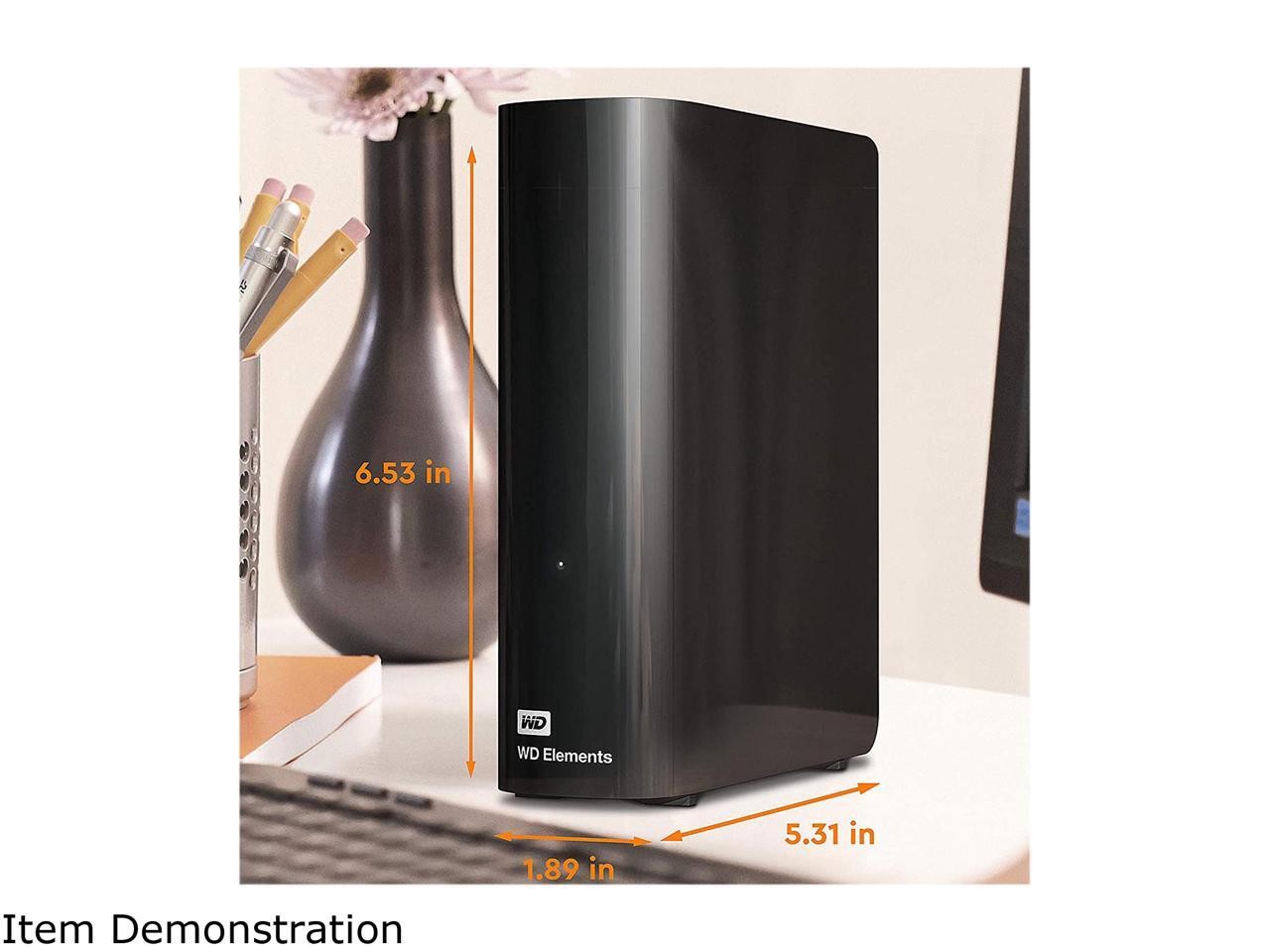 WD Elements 16TB USB 3.0 Desktop External Hard Drive WDBWLG0160HBK-NESN Black