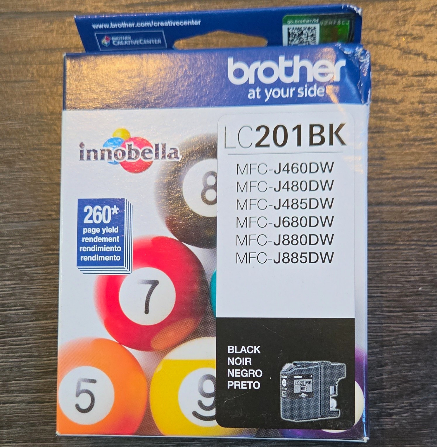 Brother Innobella LC201BK Genuine/Original Black Ink Cartridge for MFC-J460DW