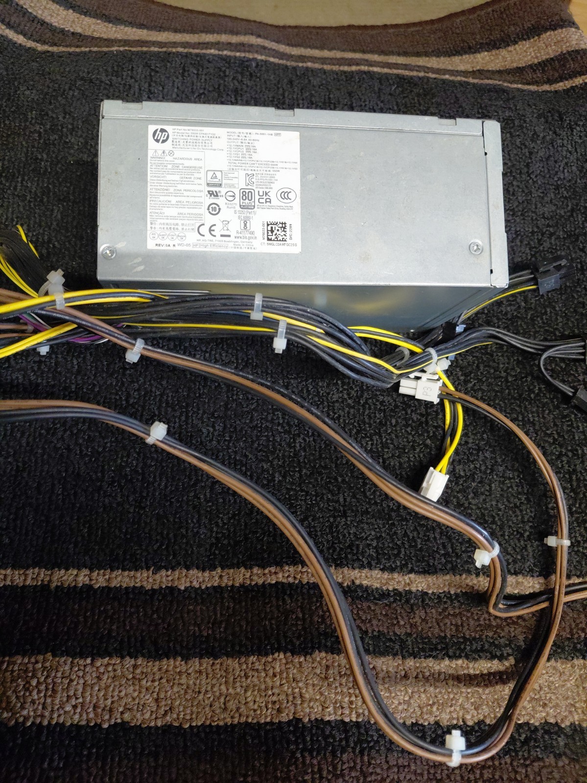 HP M76033-001 550W 80 Plus Platinum Power Supply PSU PA-5551-1HB OEM