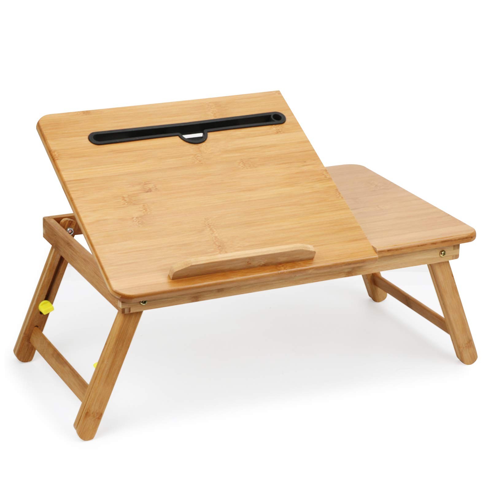 Lap Desk Bamboo Bed Tray Table Fits up to 17.7 Inch Foldable Laptop Desk for ...
