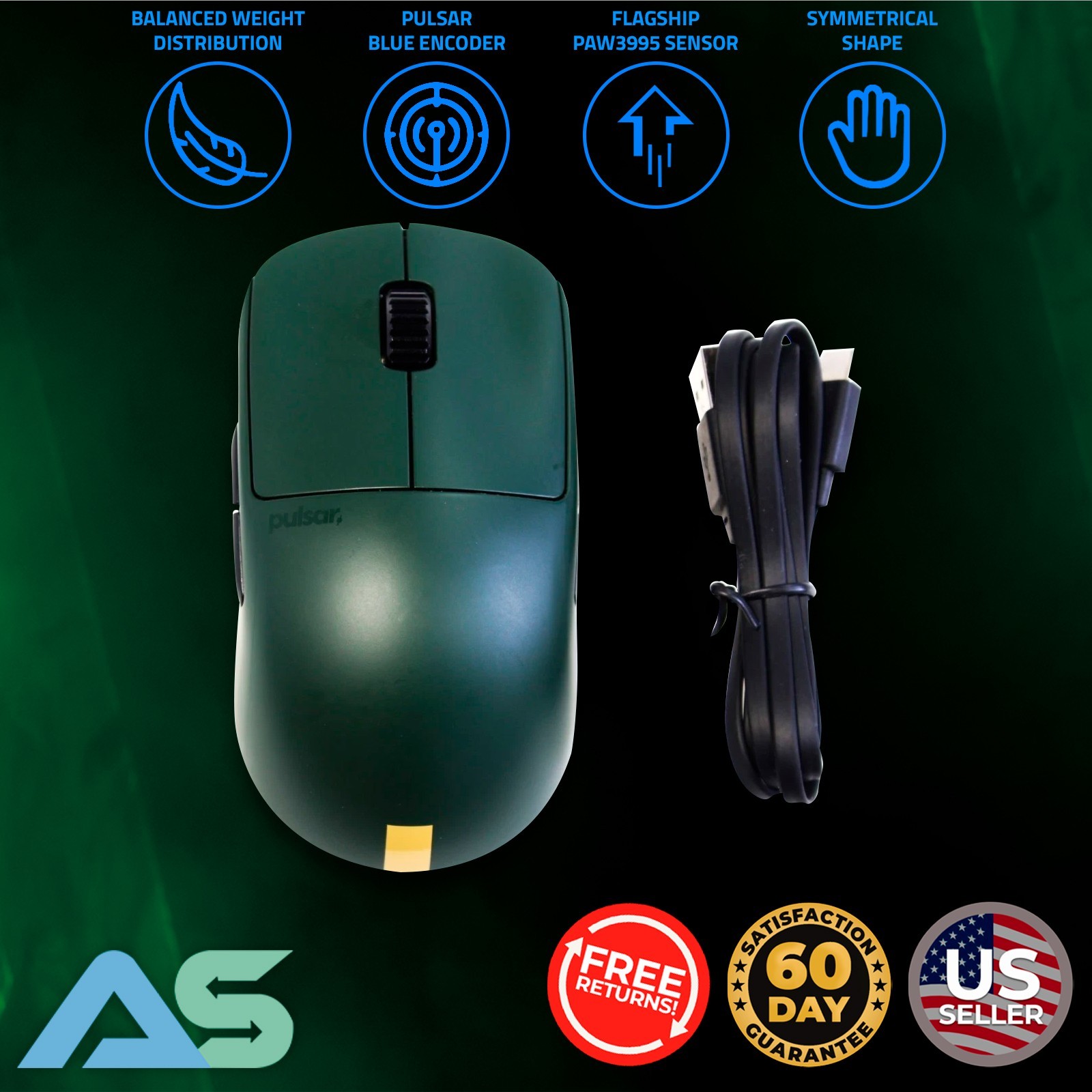 Pulsar X2A eS OLED eSports Gaming Mouse 26K DPI | Founder's Edition | No Dongle