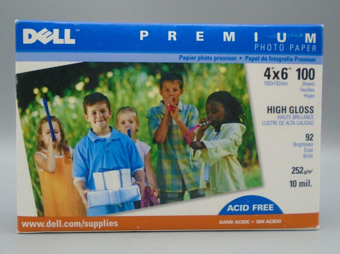 Dell Premium Photo Paper 100 Sheets 4"x6" High Gloss Acid Free