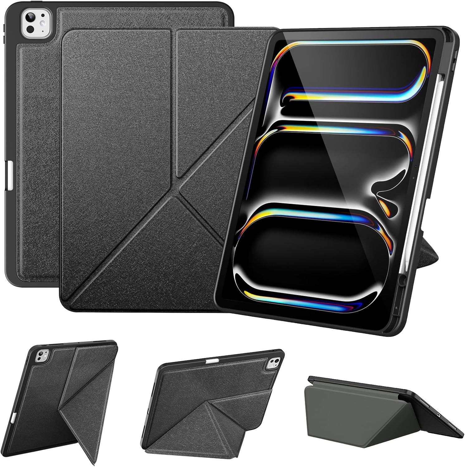 Case for iPad Pro 13 Inch (M5/M4) 2025/2024, Origami Case with Multi Angle Stand
