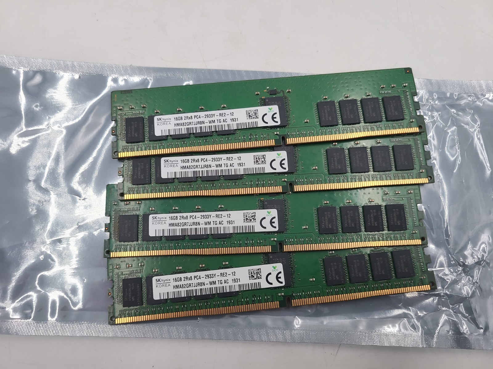 *LOT OF 4* SKHynix 16GB DDR4 Ram 2Rx8 2933Y-RE2-12 HMA82GR7JJR8N 288 PIN DIMM
