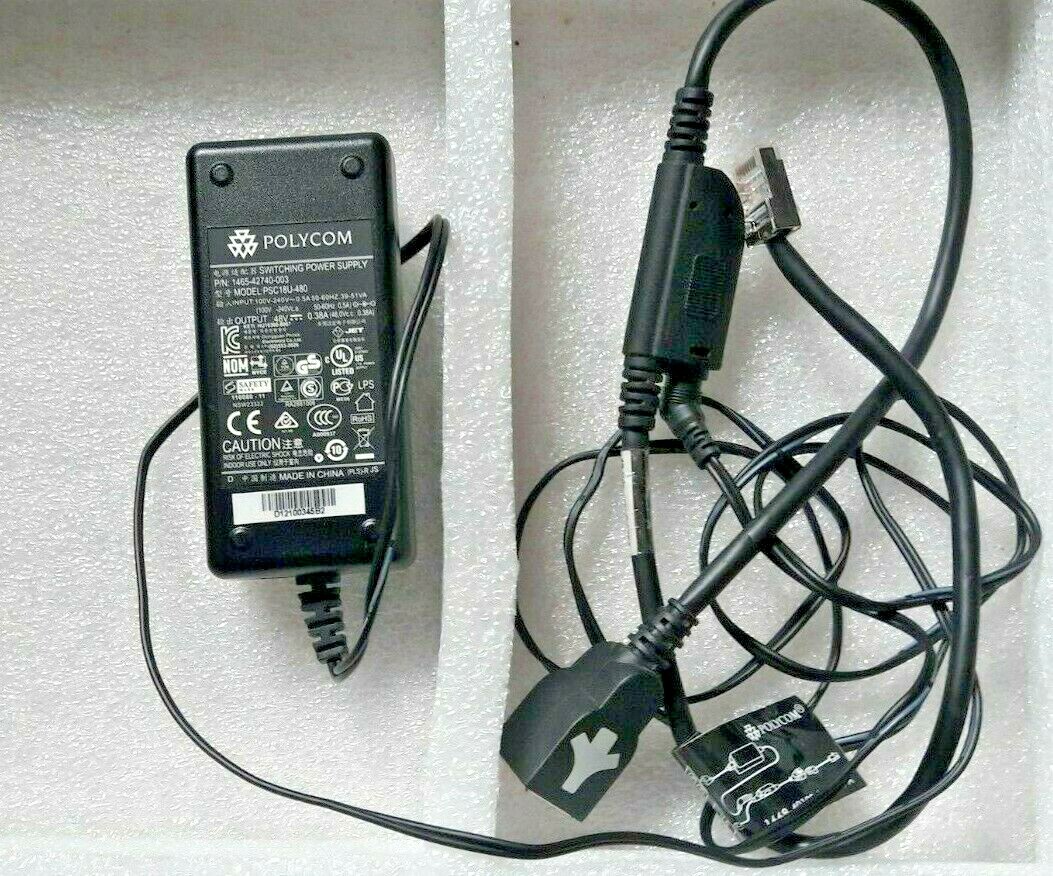 Polycom 1465-42740-003 W/ 2457-40054-001 & 1668-40122-00 Switching P.S Genuine 