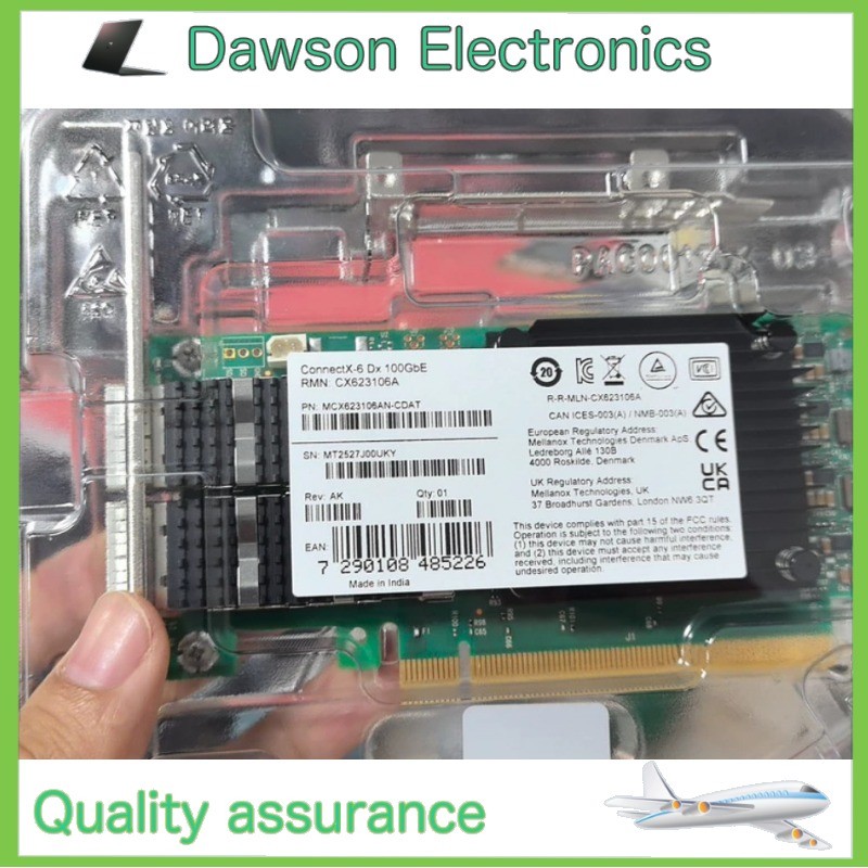 New MCX623106AN-CDAT NVIDIA MELLANOX ConnectX-6 Dx EN Adapter Card 100GbE Crypto