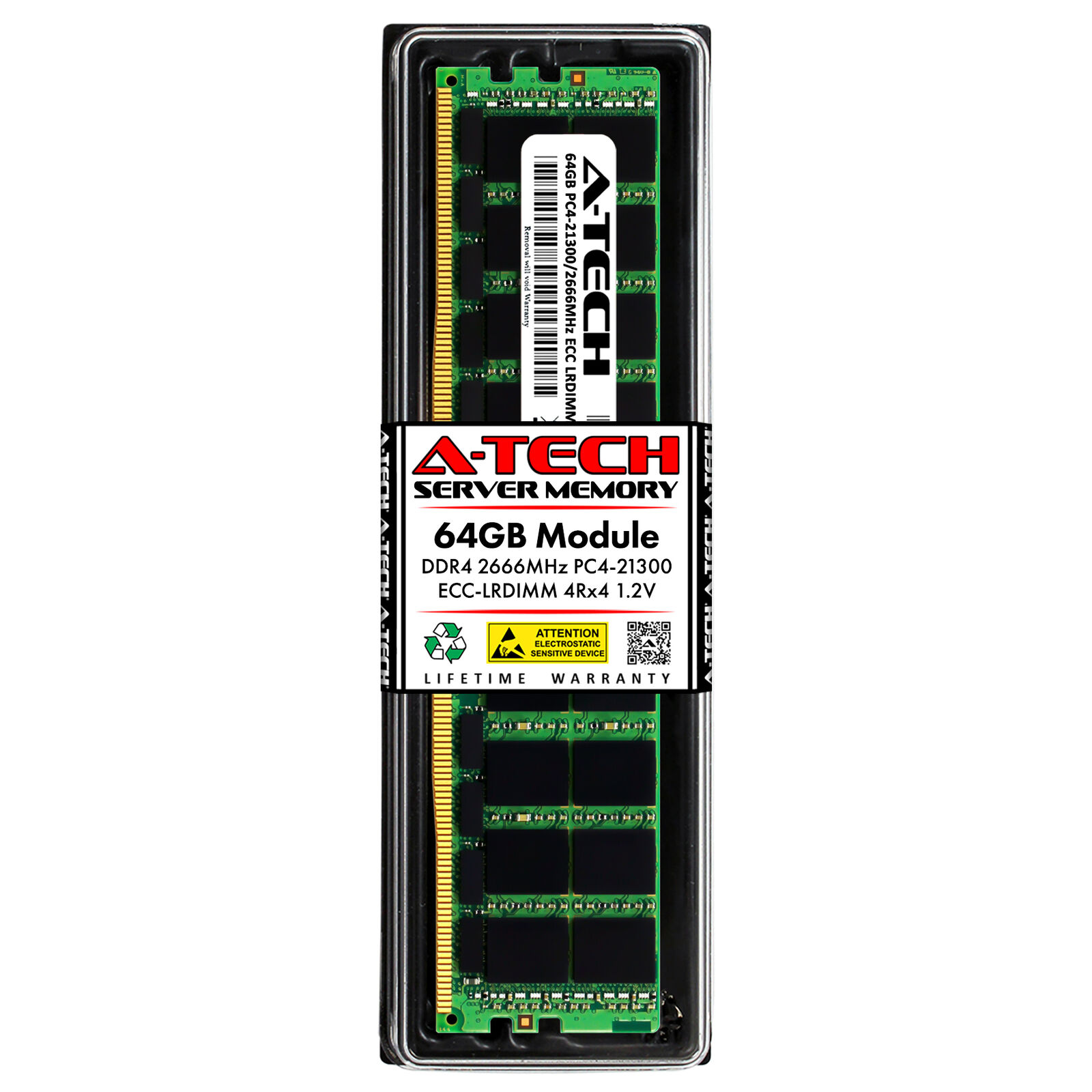 64GB 4Rx4 PC4-21300 LRDIMM (Dell SNP4JMGMC/64VXR Equivalent) Server Memory RAM