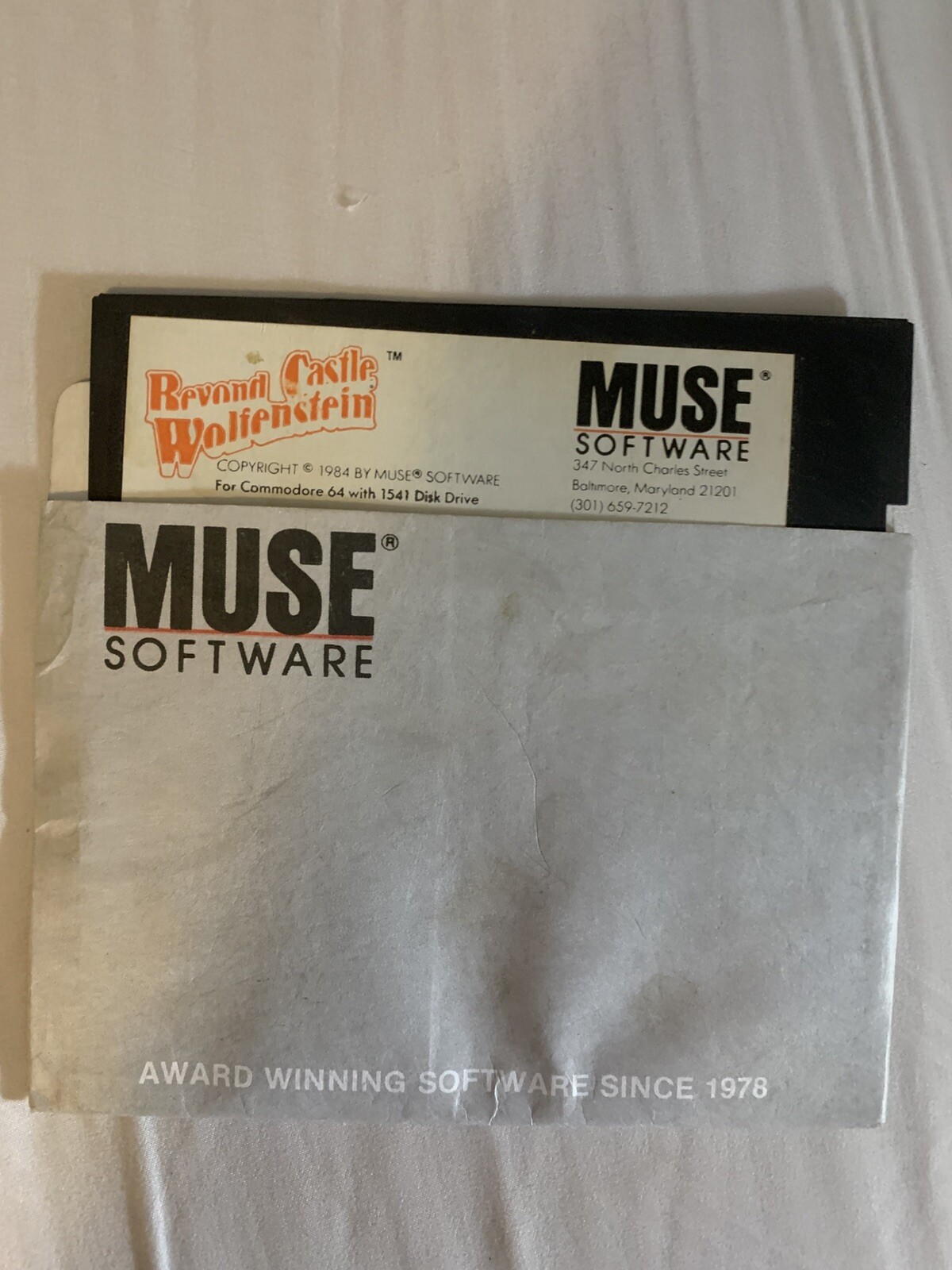 Beyond Castle Wolfenstein Muse Software 1984 Apple II 5.25" Floppy Disk