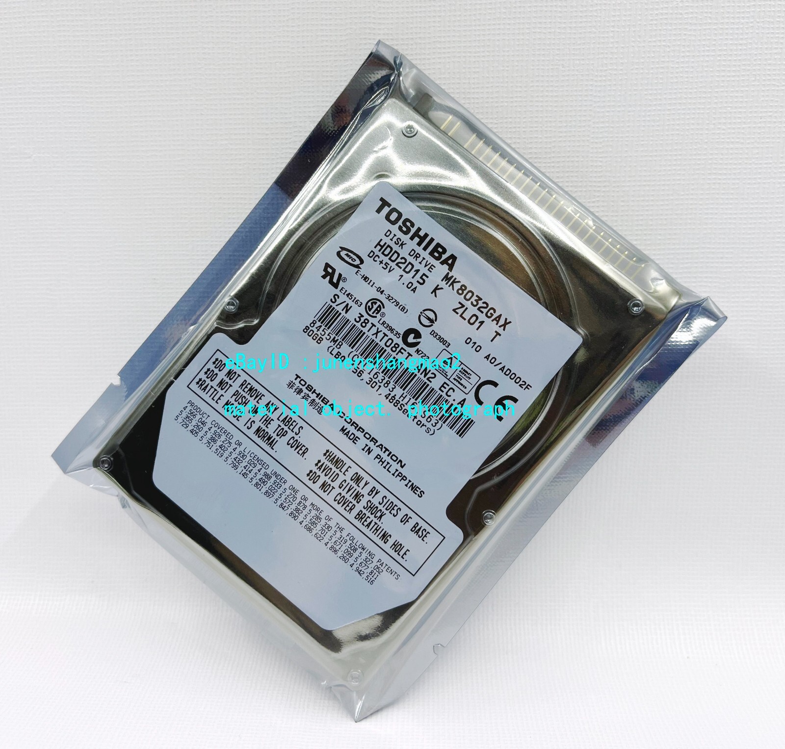 Toshiba MK8032GAX 80GB 4200RPM IDE Interface Notebook Hard Drive