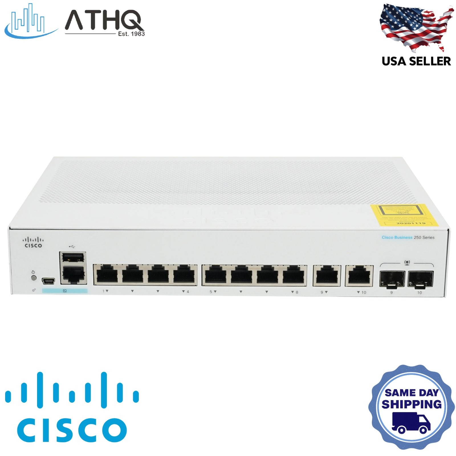 Cisco CBS250-8T-E-2G (EU) Business 8-Port Gigabit Smart Managed Switch Refresh