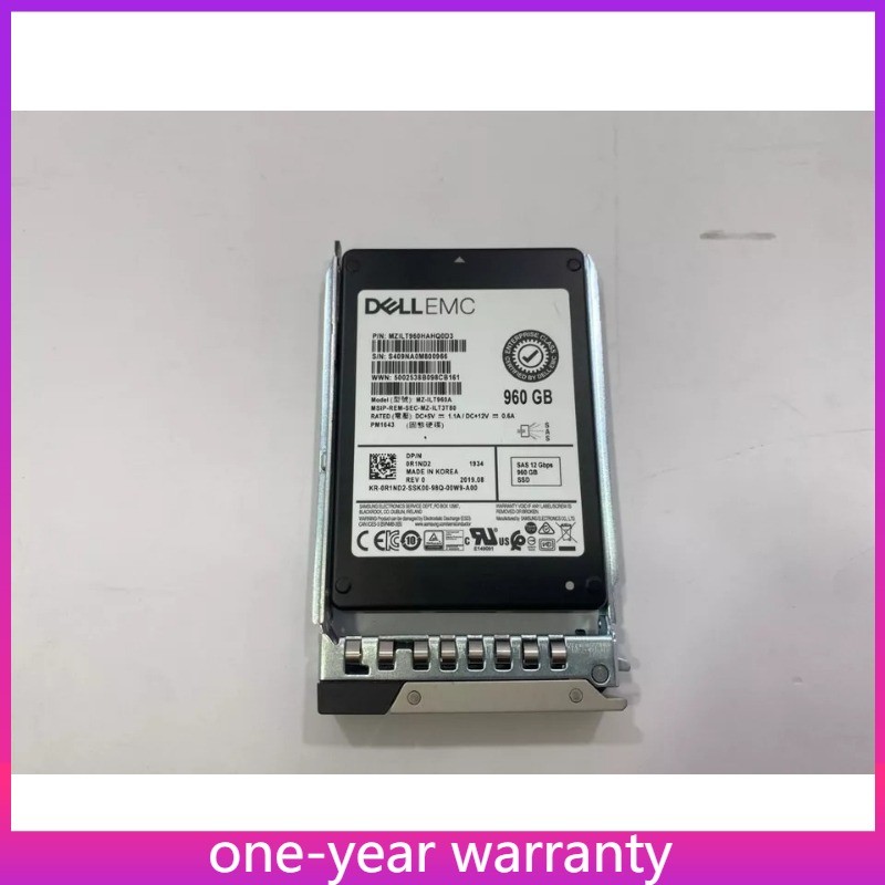  0R1ND2 R1ND2 Dell EMC 960GB 12G 2.5" SFF SAS RI SSD 14/15/16G KIT New