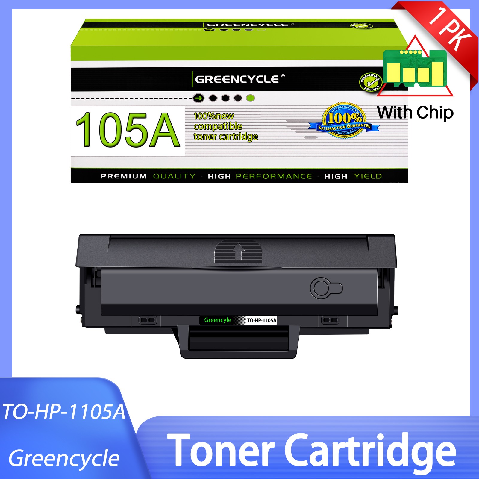 1PK BK 1105A 105A Toner Fits for HP LaserJet MFP 107a 107r 107w 135a 135w 137fnw