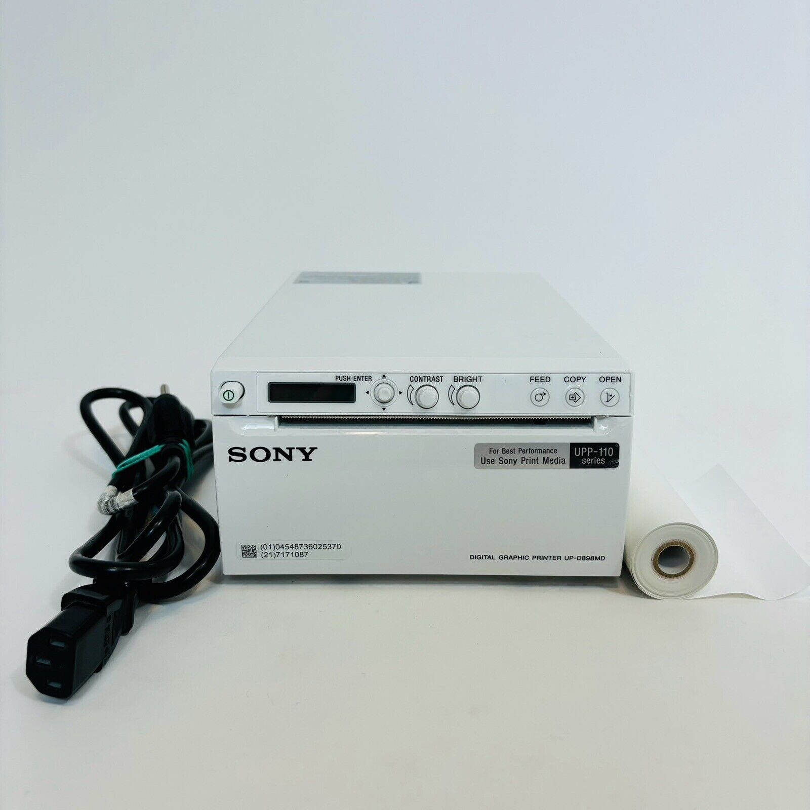 Sony UP-D898MD White Digital Graphic Thermal Printer With Cord Tested & Working