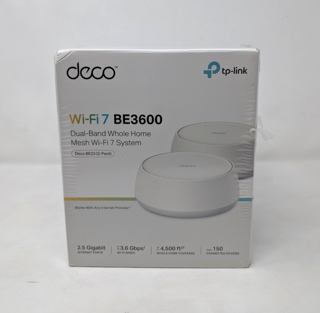 TP-Link Deco 7 BE23 Dual-Band BE3600 WiFi 7 Mesh Wi-Fi System | 4-Stream 3.6 Gbp