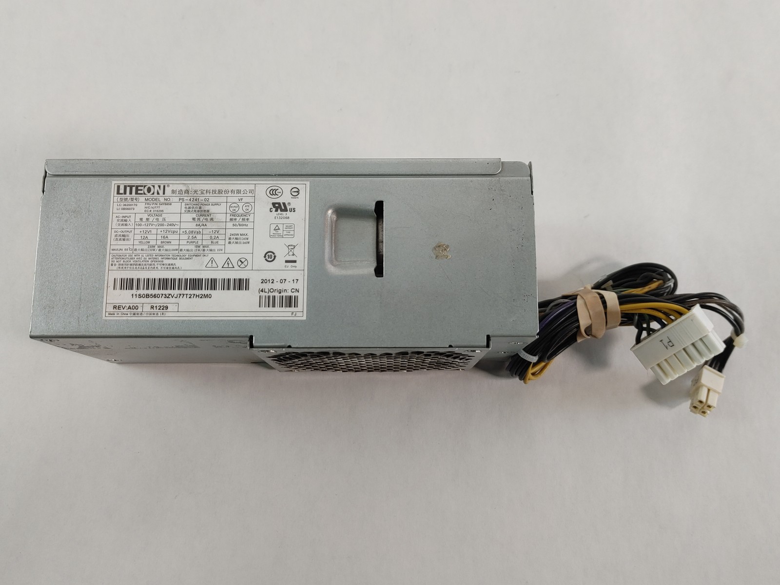 Lenovo ThinkCentre M82 14 Pin 240W SFF Desktop Power Supply 54Y8858