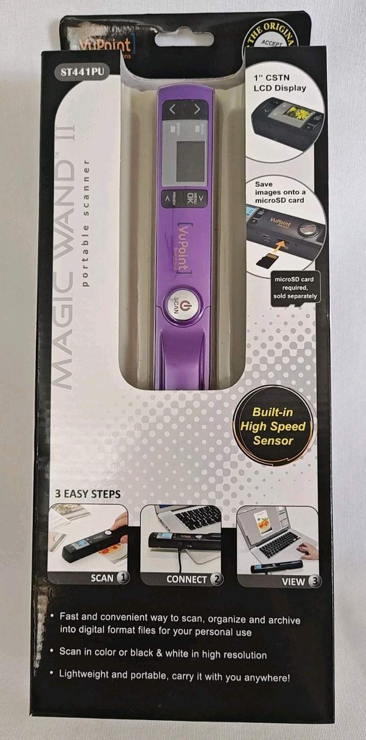 VuPoint Magic Wand II 2 Portable Scanner Handheld Pocket Color ST441PU New NIB