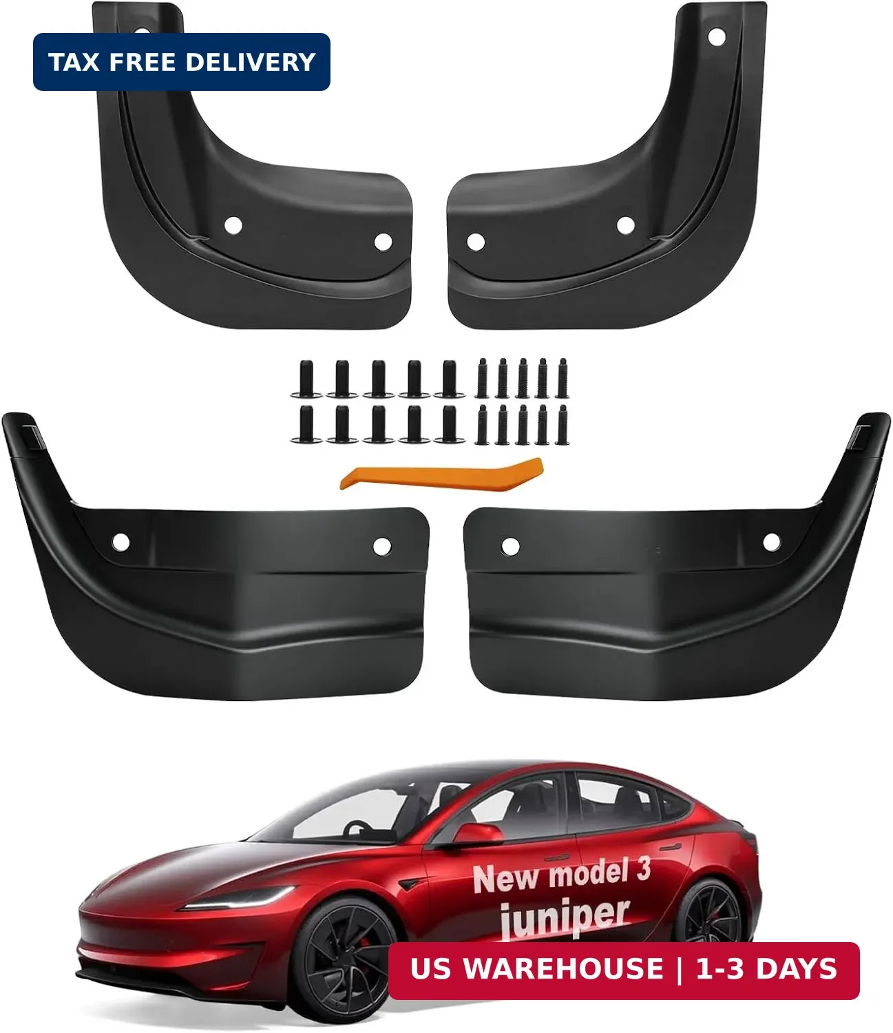 Mud Flaps for Tesla Model 3 Highland 2024-2026