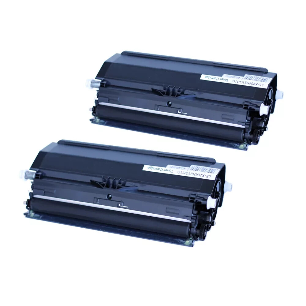 2 X Toner Cartridge For Lexmark X264 X363 X364 high yield toner X264H11G