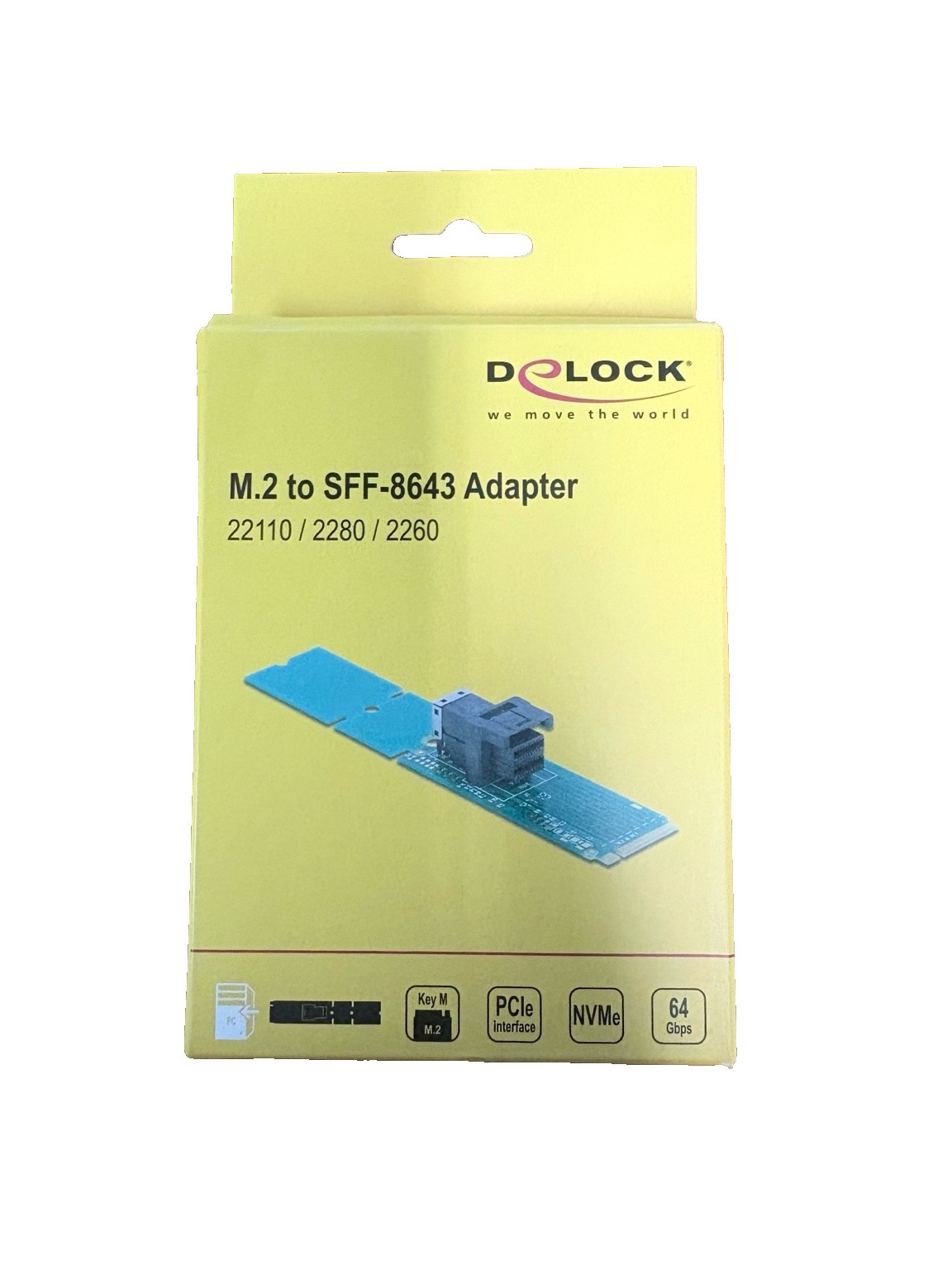 Delock M.2 to SFF-8643 Adapter (NVMe/PCIe) Key M 22110/2280/2260