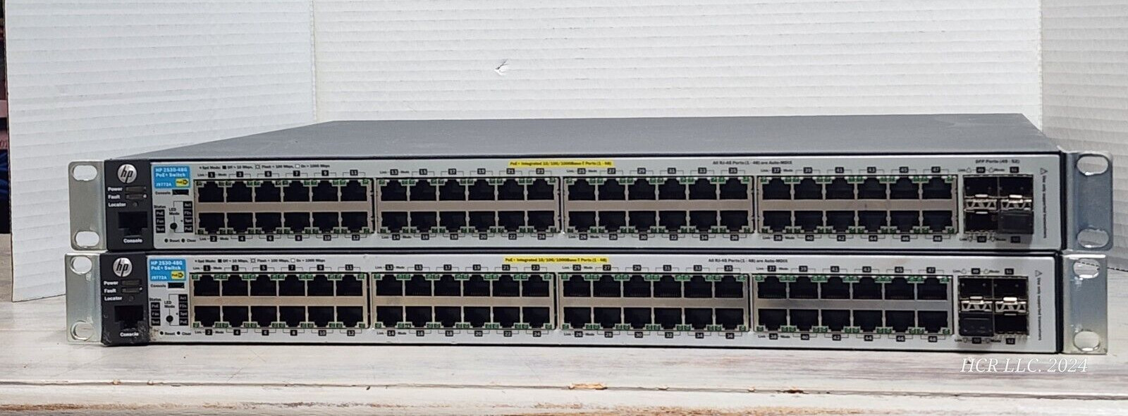 Lot of (2) HPE J9772A 2530-48G-PoE+ Switch 48 Port Gigabit 4x 1G SFP Port