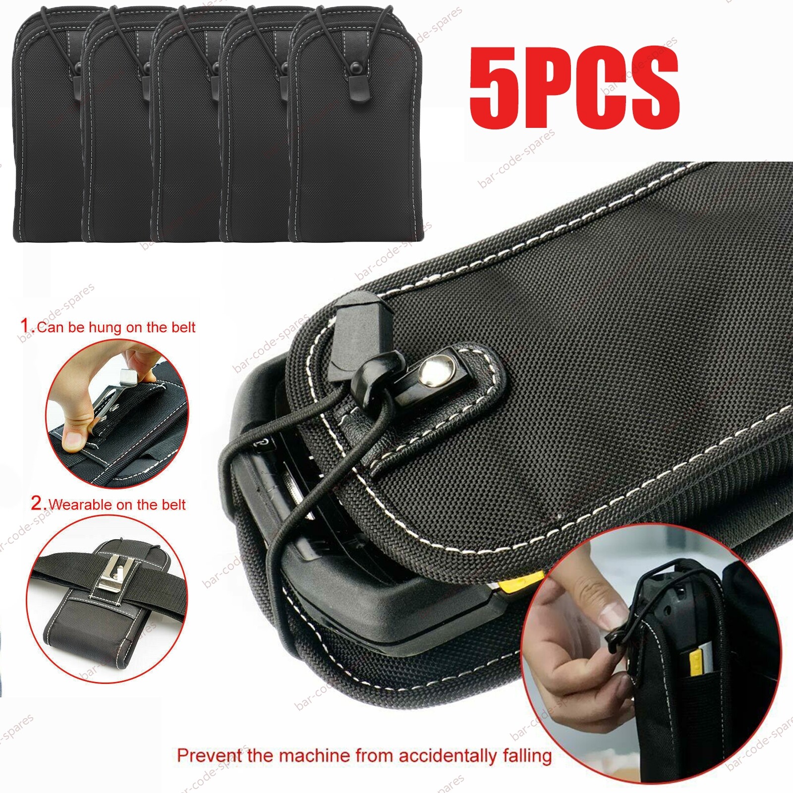 5PCS Nylon Scanner Holster with Belt Clip for for Zebra TC75 TC70 TC72 TC77