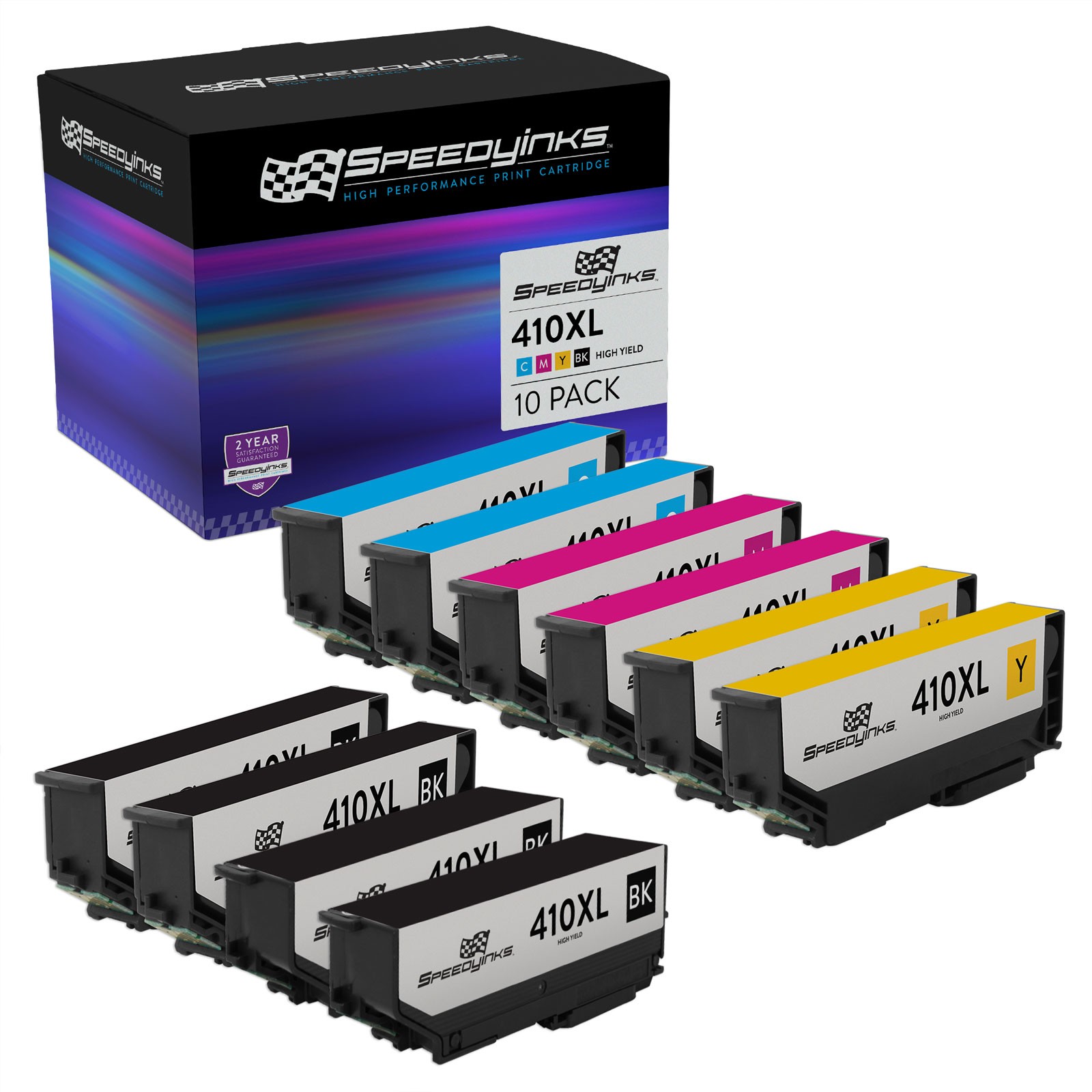 10 PK Black & Color for Epson 410 XL T410 Ink Cartridges XP-830 XP-630 XP-530