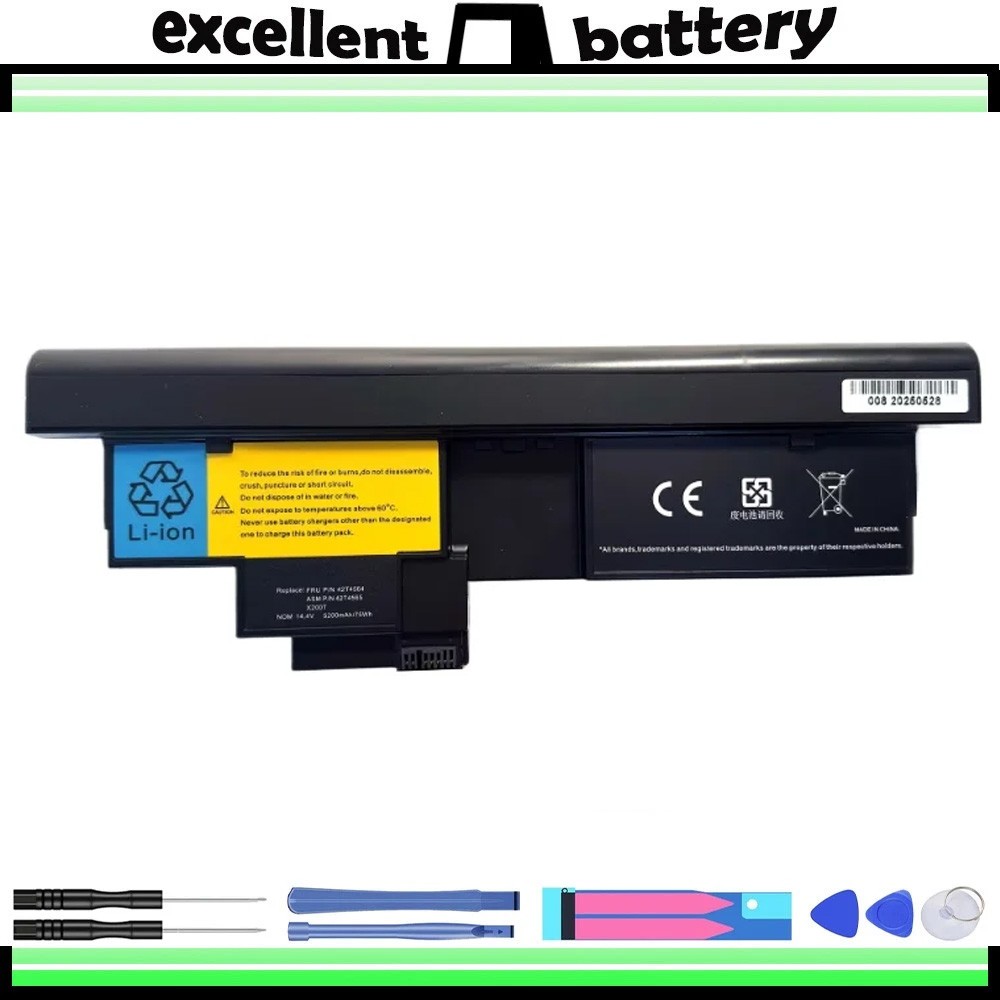 43R9257 42T4658 42T4565 8Cell Battery for IBM ThinkPad X200t X201 Tablet