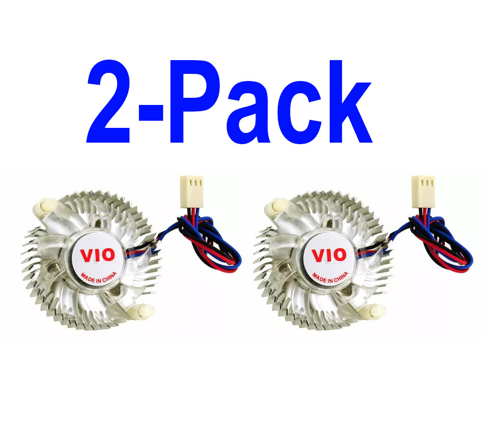PC Computer VGA Graphics Card Chipset Cooler Heatsink 3-Pin Fans 55mm Mount Hole