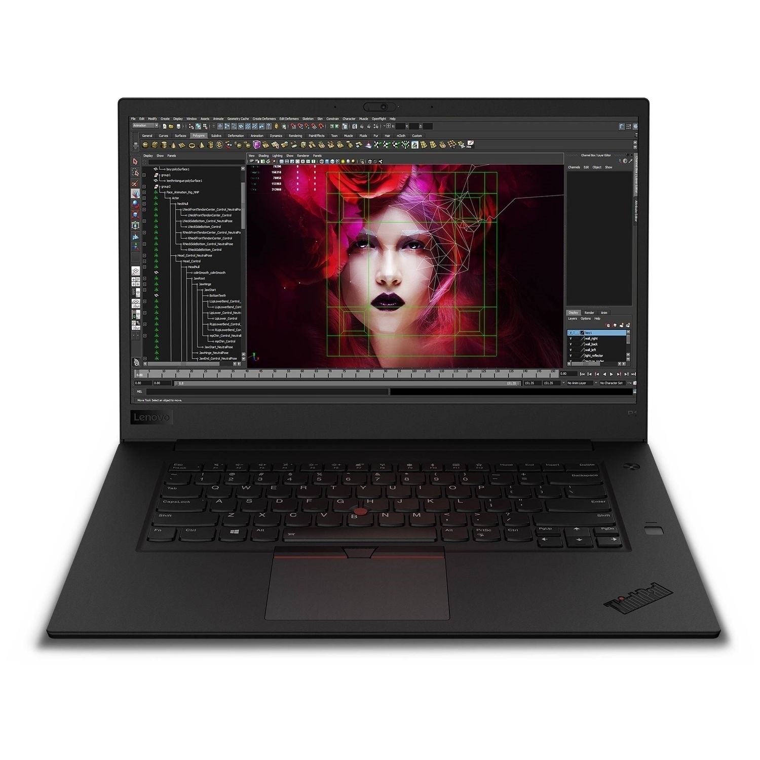 Lenovo ThinkPad P1 Gen 2 15.6" 64GB 2TB, BLACK