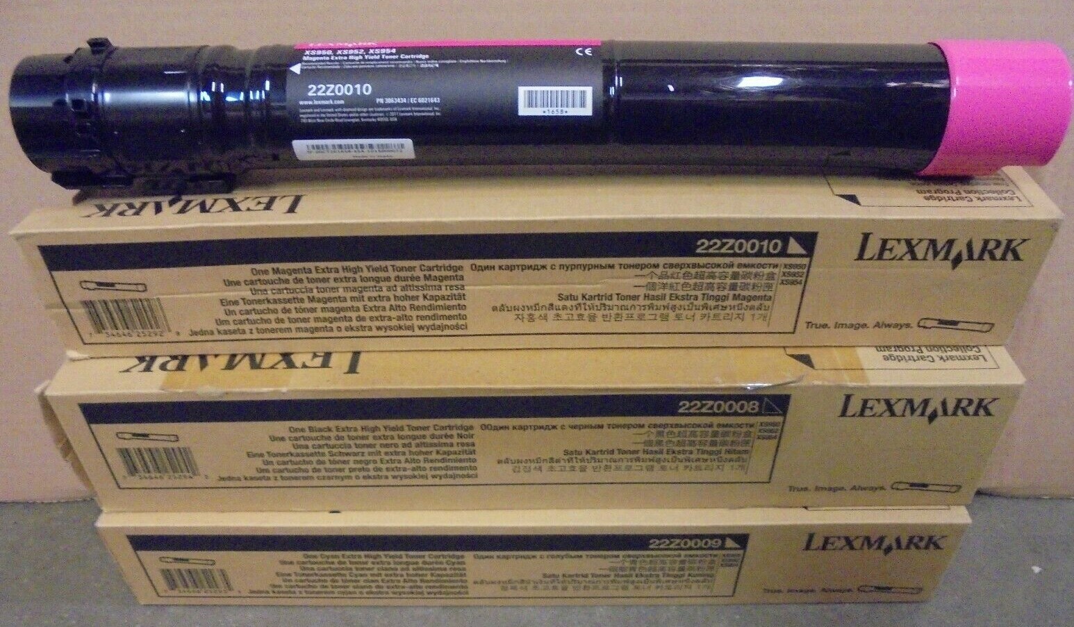 Lexmark 22Z0008 22Z0009 22Z0010 Toner CMK for XS950 XS952 XS954 NEW