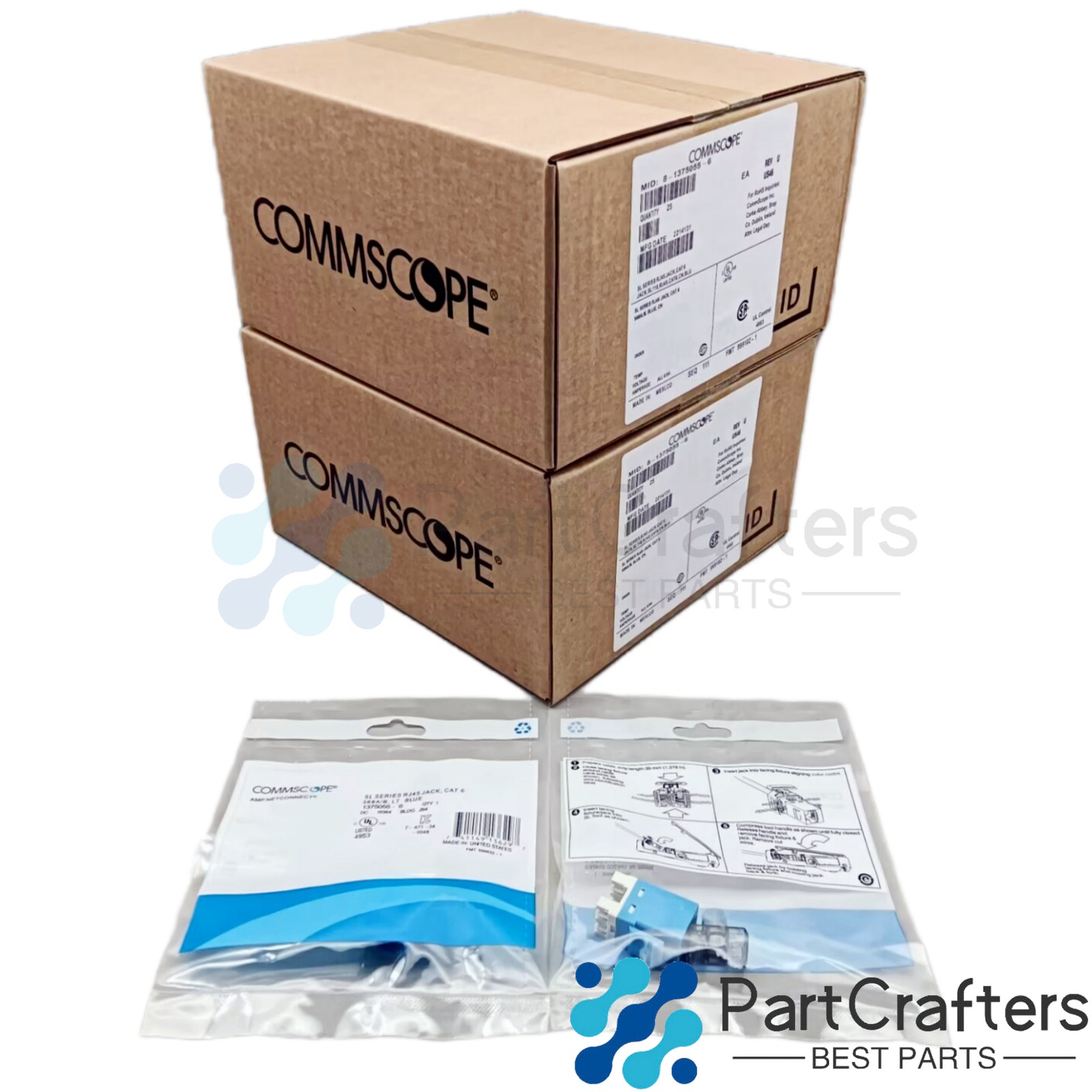 50pcs 8-1375055-6 Fits For Six types of unshielded network modules replace