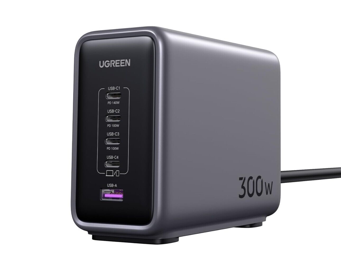 Ugreen 300W Nexode 5 Port GaN III USB Type C PD 3.1 FAST CHARGER Laptop Charging