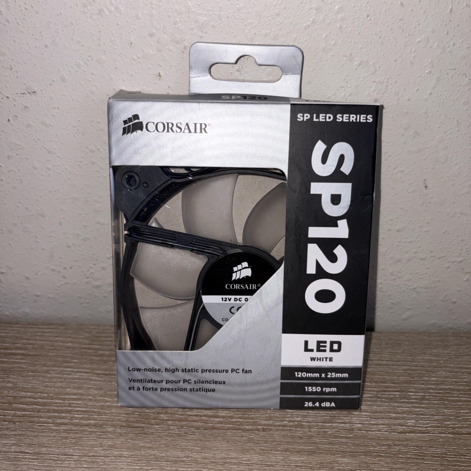 Corsair Sp 120 Led White Sp Led Series 120mm x 25mm 48-008569 Used