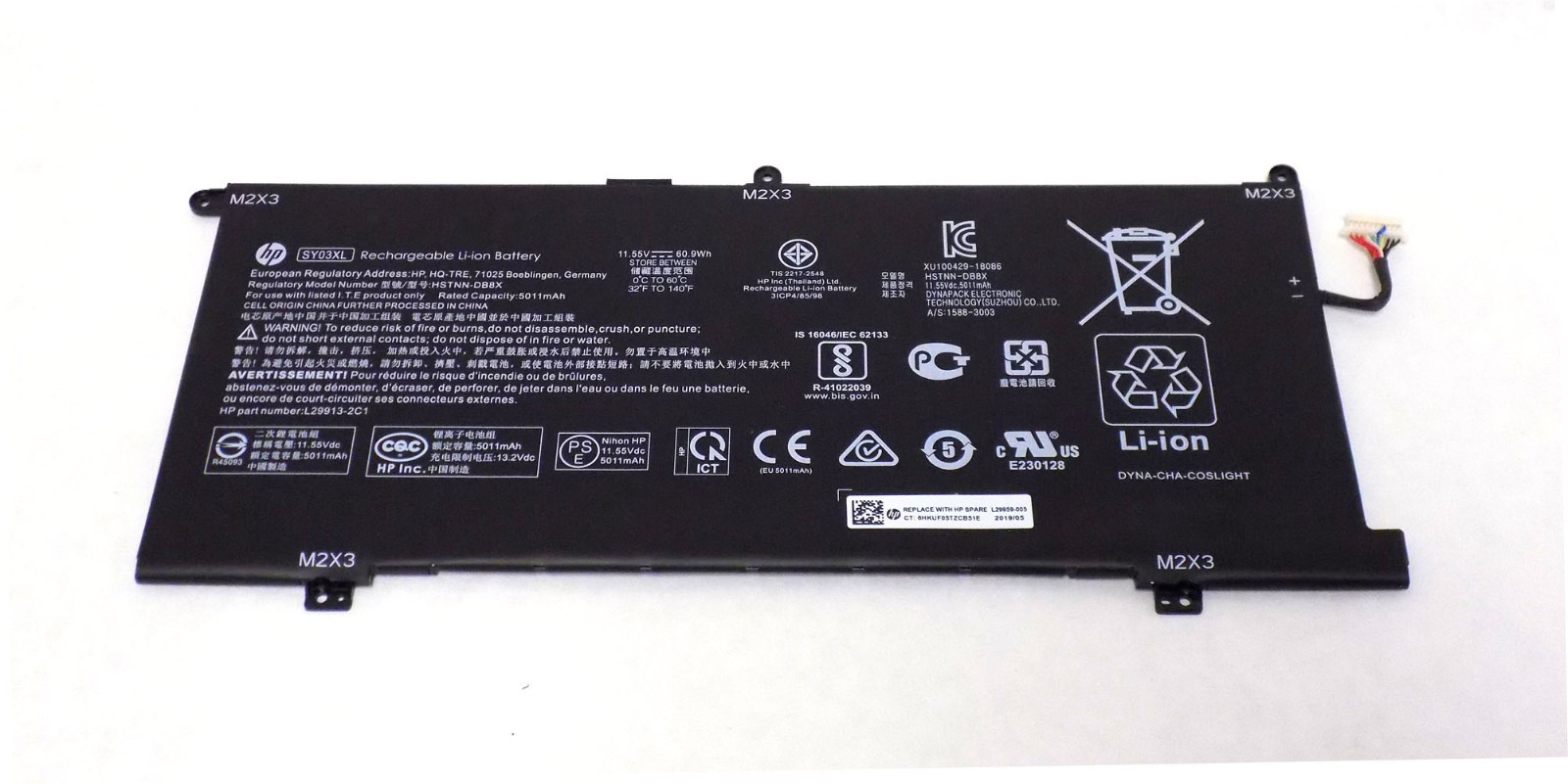 HP Chrombook 15-de0518wm Genuine 11.55V 5011mAh 60.9Wh HSTNN-DB8X L29959-005