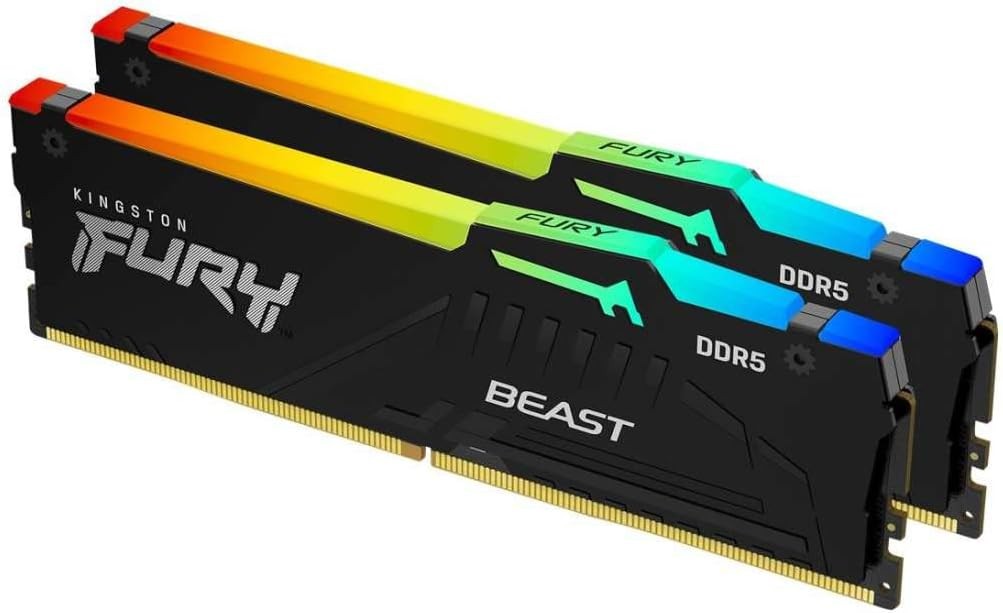 (NEW) Kingston KF560C36BBEAK2-16 Fury Beast RGB 16GB (2x8GB) 6000MT/s DDR5 CL36