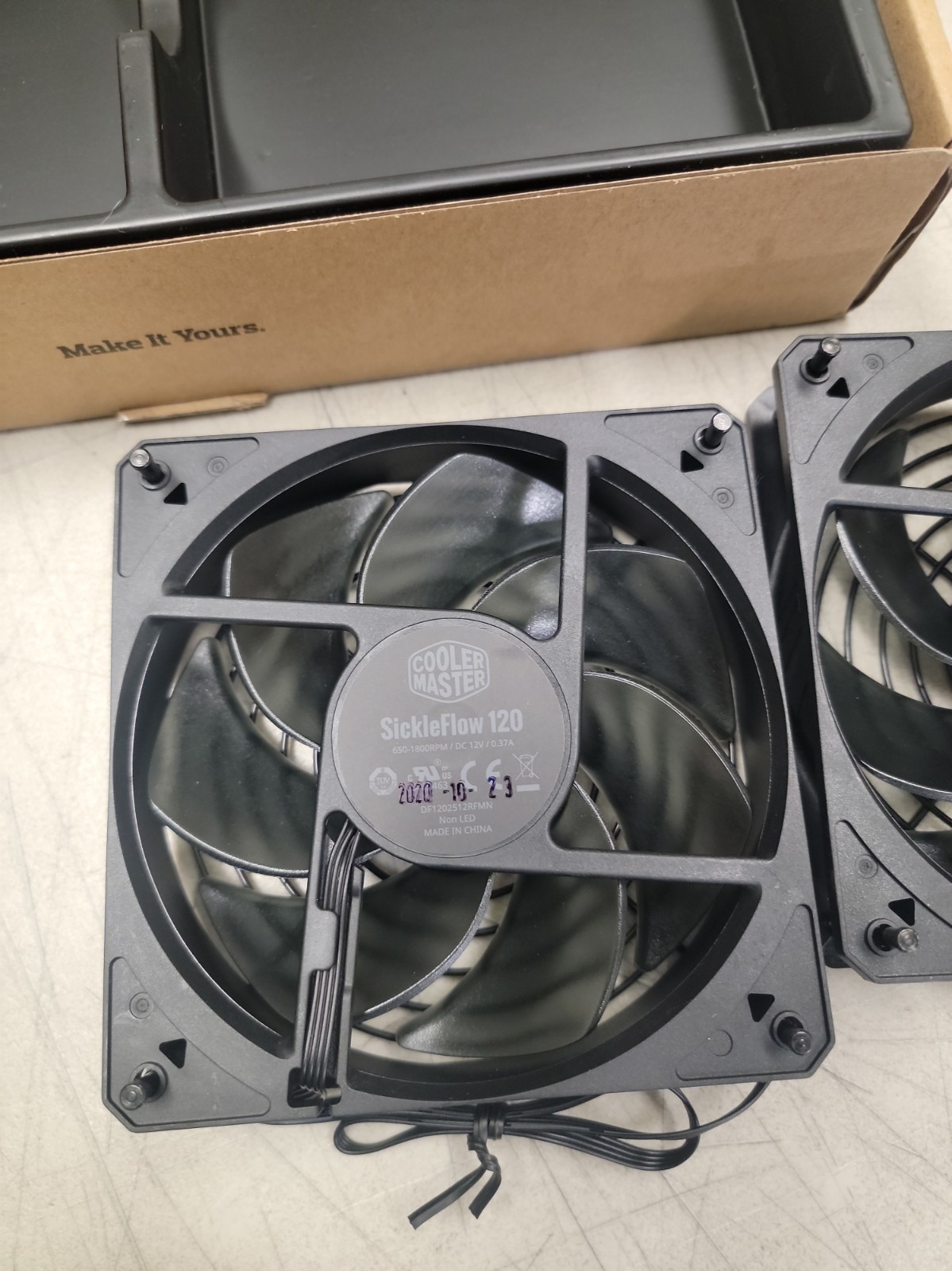 2 of Cooler Master SickleFlow 120 Black  Cooling Fan for NR200P Case.