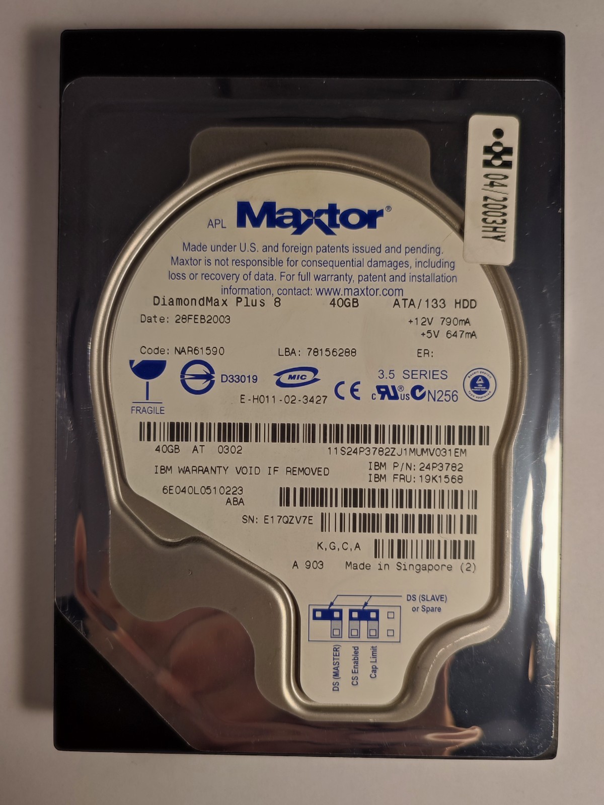 MAXTOR Diamond Plus 8 40GB ATA/133 HDD