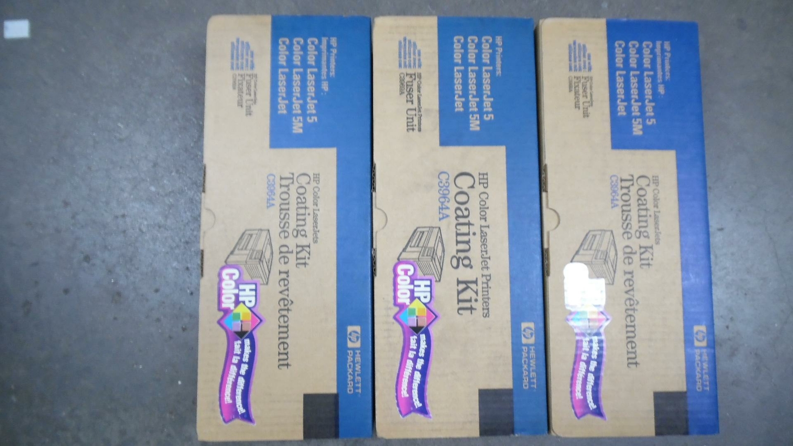 Lot of 3 - HP C3964A Color LaserJet Printer Coating Kit for use with Fuser Kit