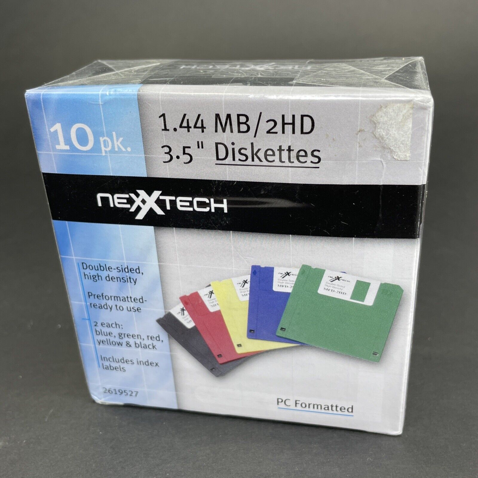 Pack Of 10 Sealed Nexxtech MF2HD 3.5” HD 1.44MB Double Sided PC Floppy Disks