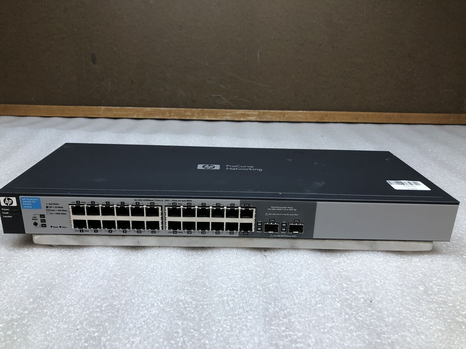 HP ProCurve 1810G-24 J9450A Gigabyte 24-Port Ethernet Network Switch