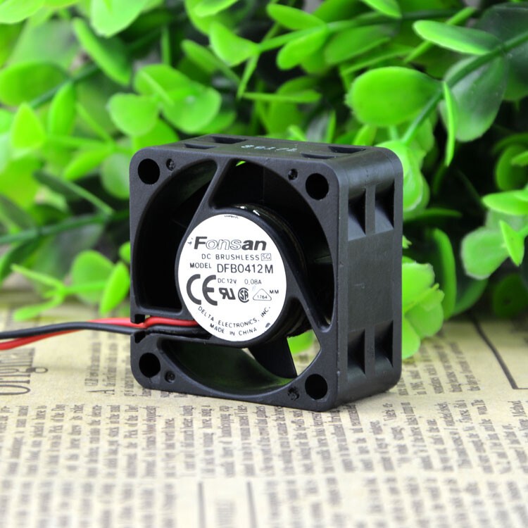 1PC Delta DFB0412M 12V 0.08A 4CM super quiet 1U switch chassis cooling fan