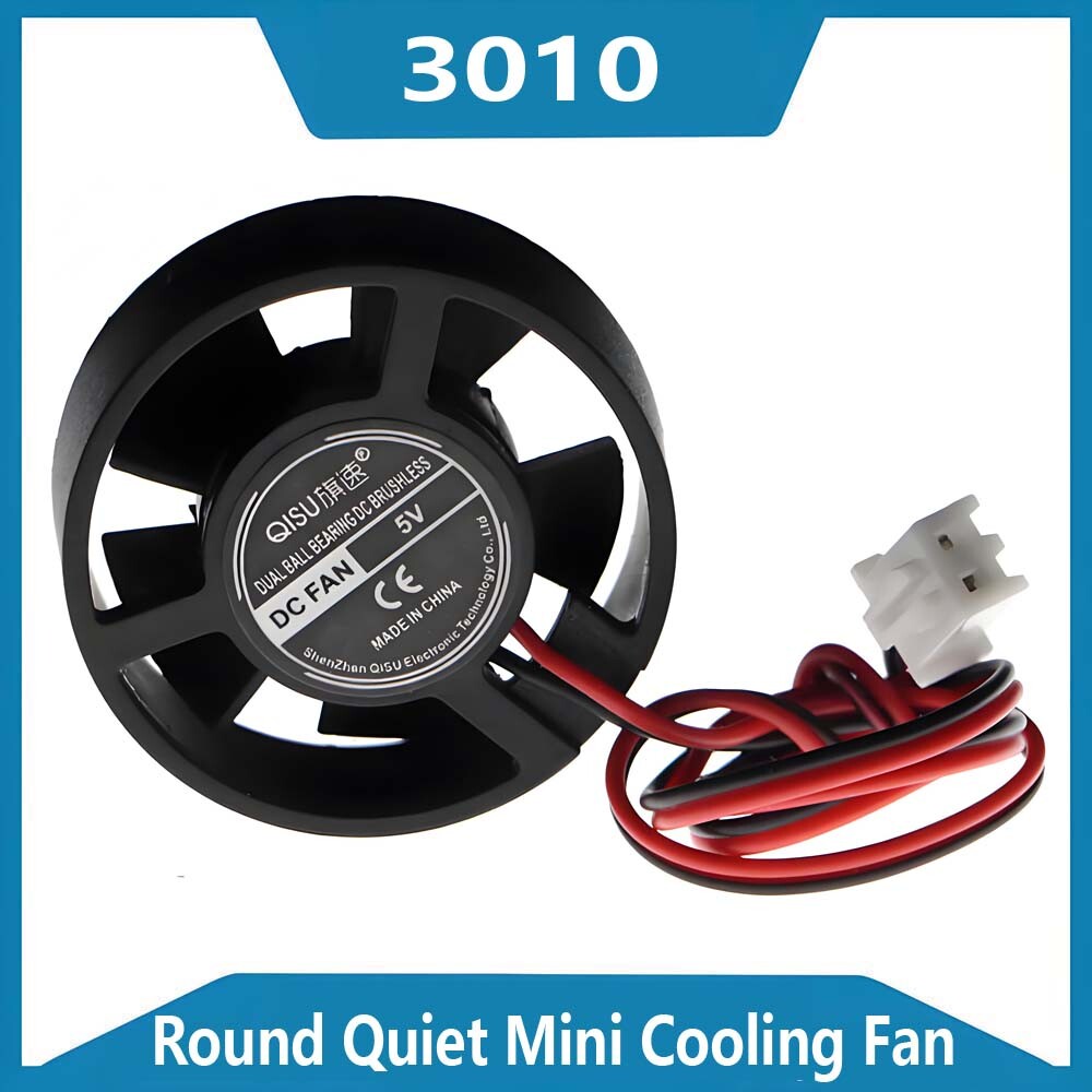 3010 Round Brushless Quiet Mini Cooling Fan DC 3.7V 5V 9V 12V 24V For Laptop