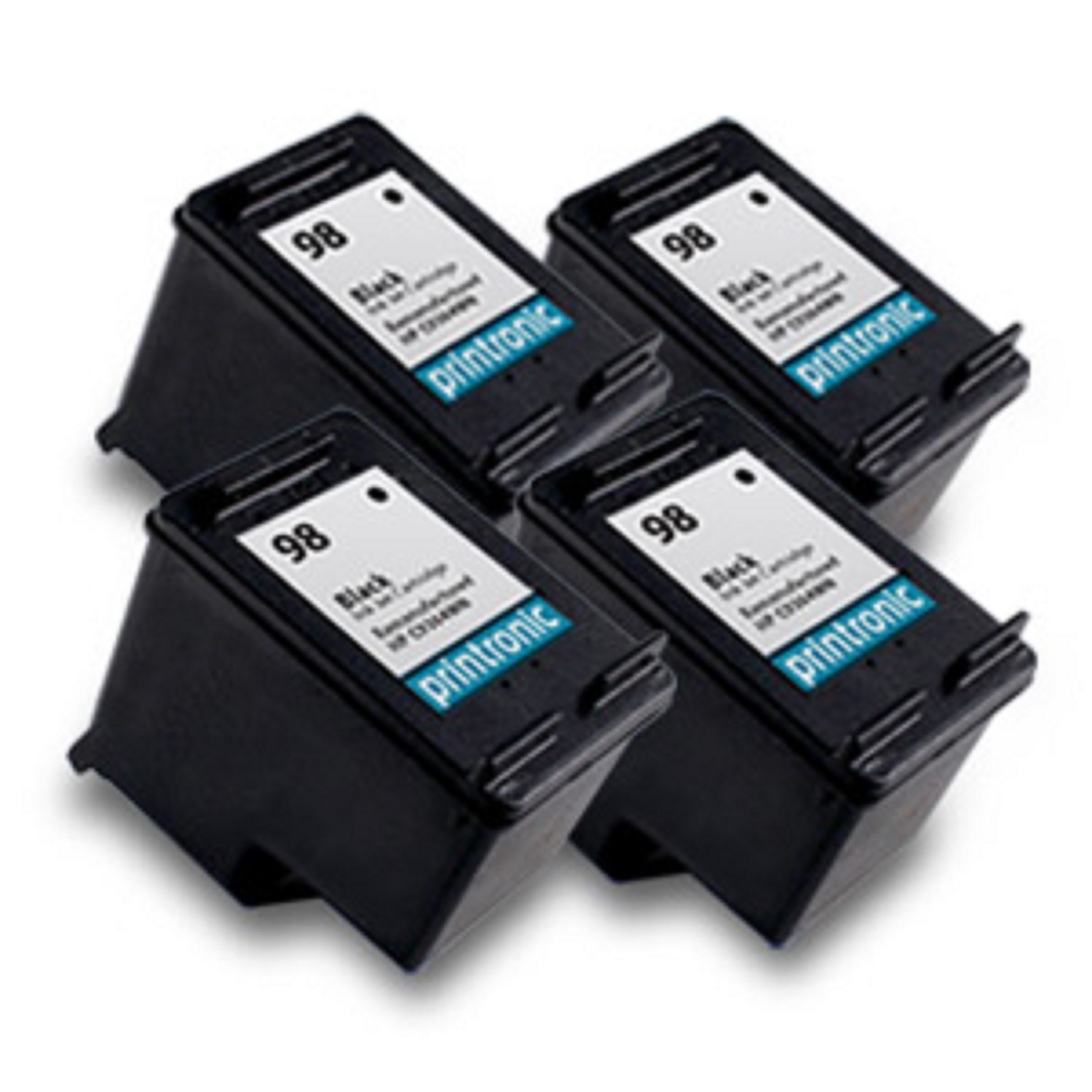 4PK HP 98 Ink Cartridge Black C9364WN for DeskJet D4145 D4155 D4160 5940 5940xi