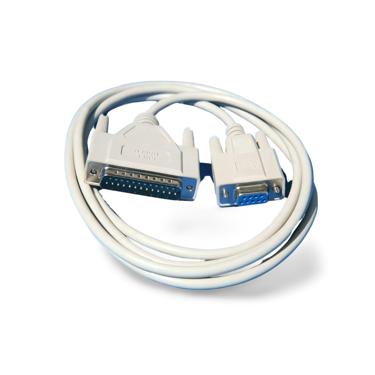 6ft Null Modem Cable DB9 Female to DB25 Male - Beige