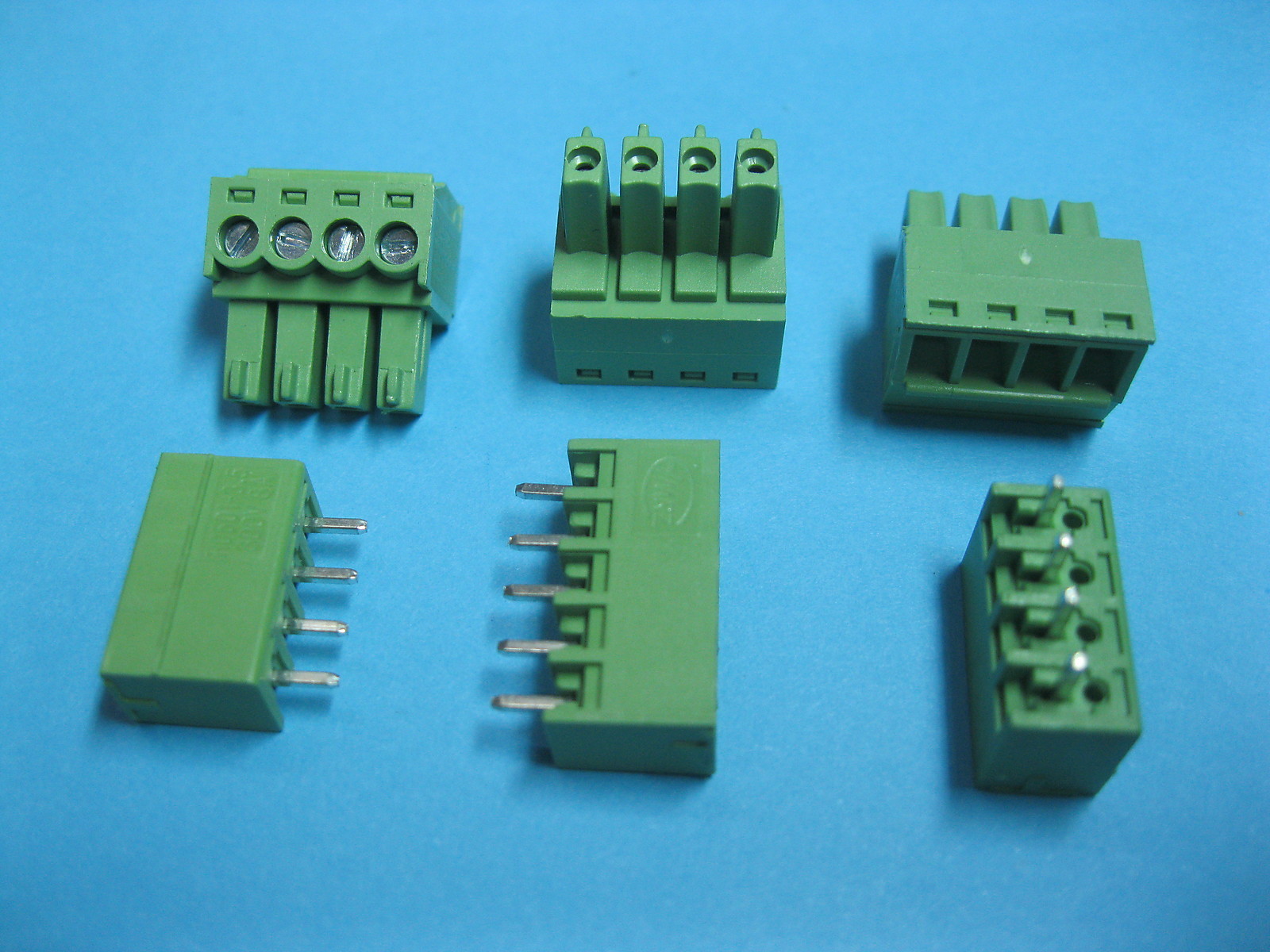 12 pcs Pitch 3.81mm 4way/pin Screw Terminal Block Connector Straight pin Green