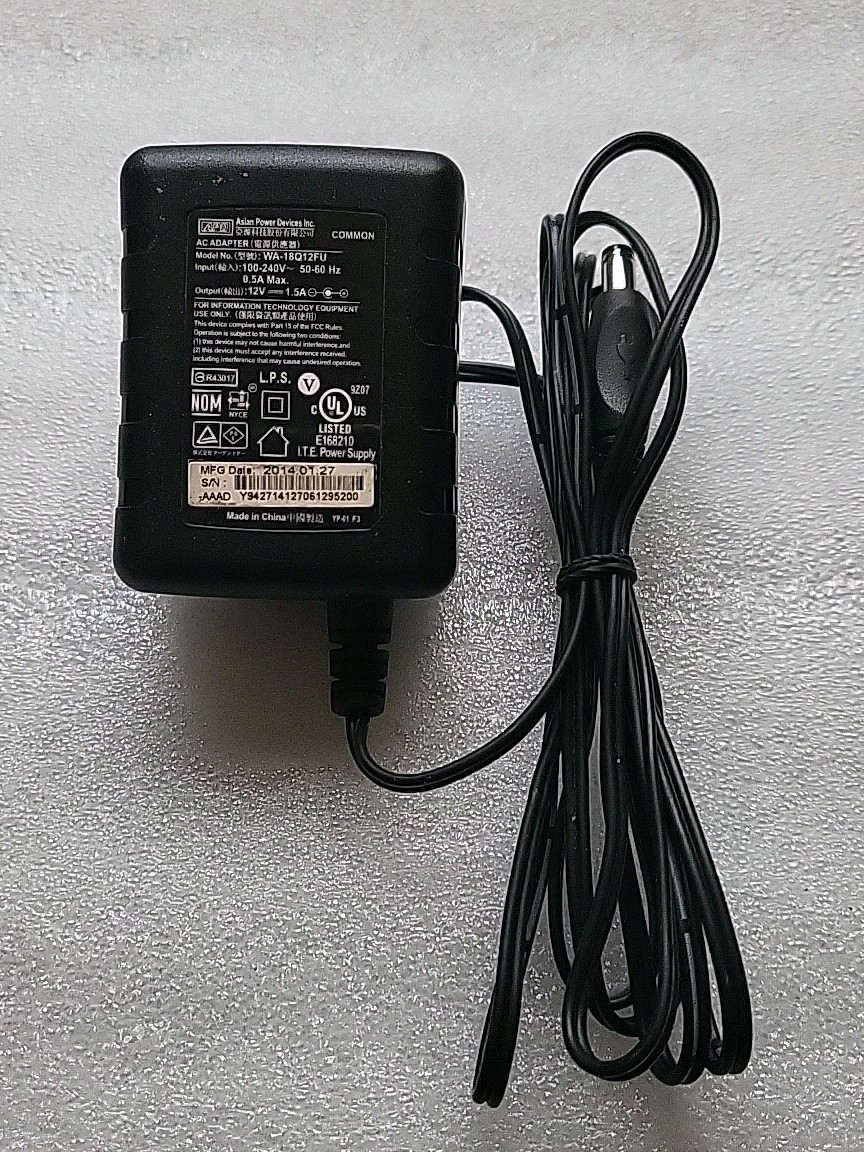 GENUINE SEAGATE APD WA-18Q12FU GOFLEX WD AC ADAPTER PN 100685387 12V 1.5A