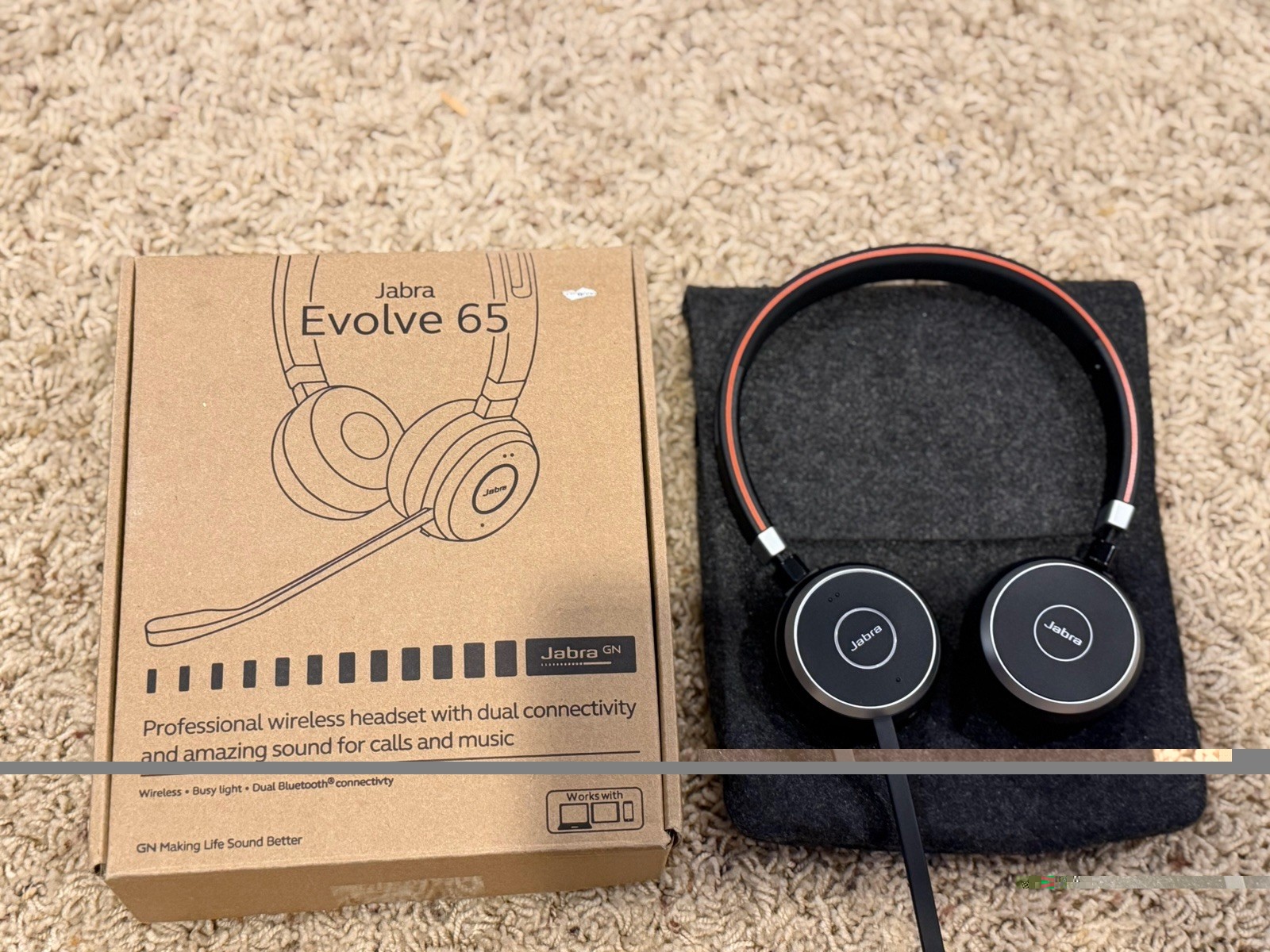 Jabra Evolve 65 SE Link380/390a Wireless Headset With Dual Connectivity