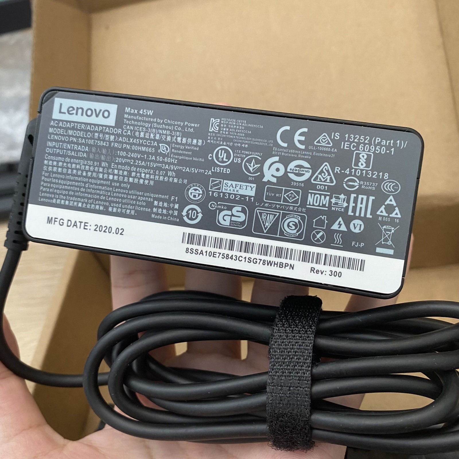 Genuine NEW 45W USB-C Power Adapter Charger For Lenovo ThinkPaYoga  ADLX45YCC3A
